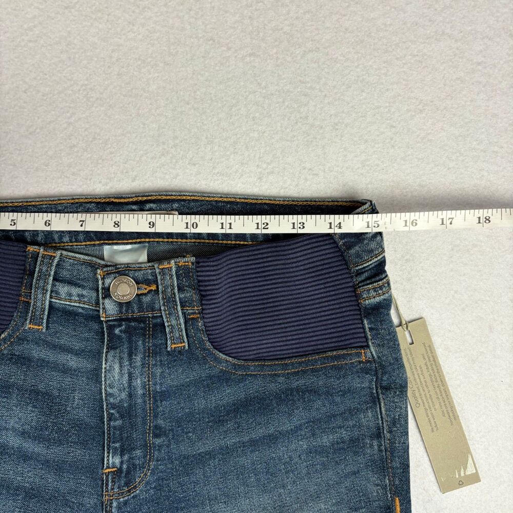 NWT HUDSON Nico Straight Ankle Maternity Jeans Women's 28 Blue Normcore Minimal - Picture 5 of 10